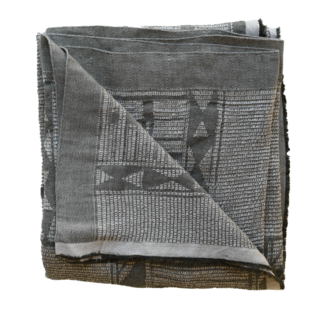 Bogolan Bed Throw           Colour: Bark/Natural